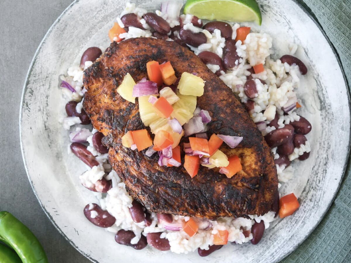 Cajun Turkey Steaks With Pineapple Salsa