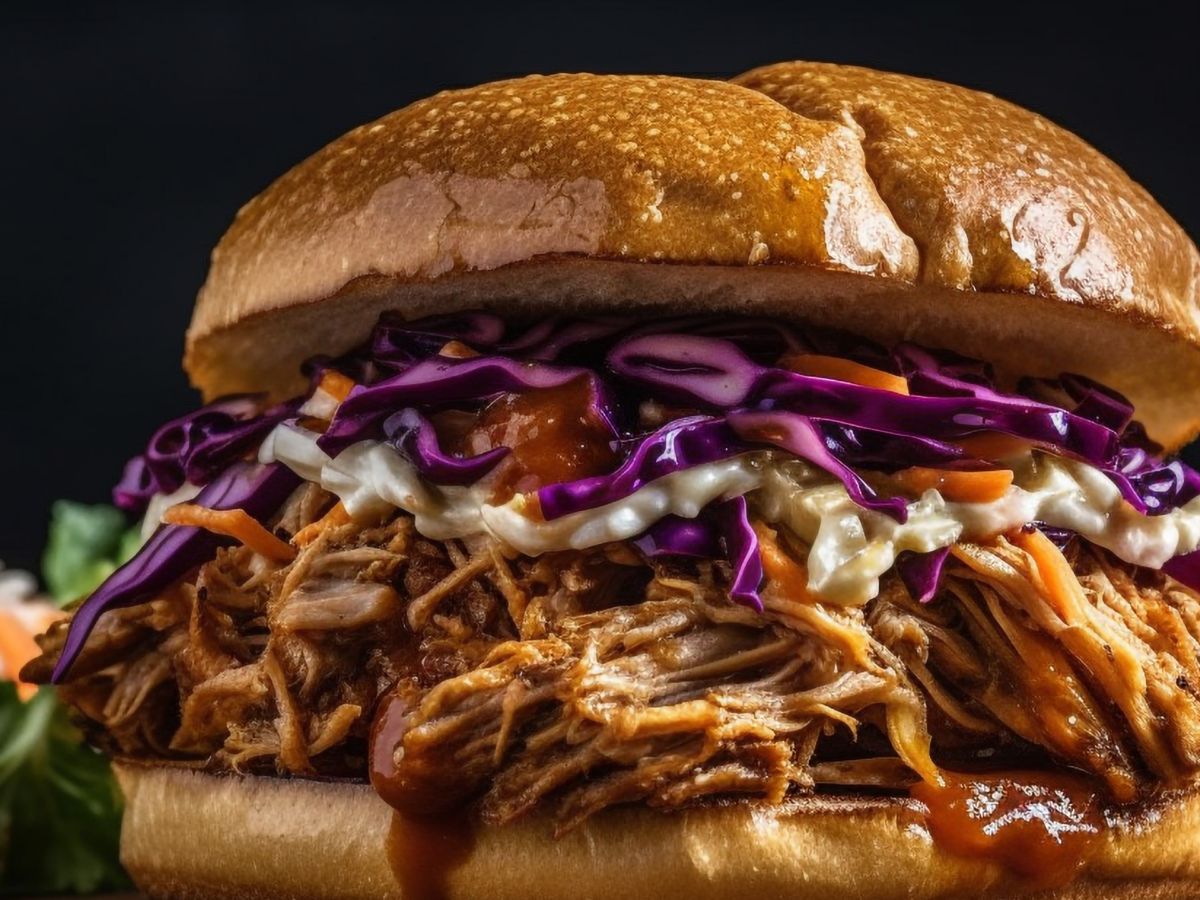 Pulled BBQ Chicken Burger (Air Fryer)